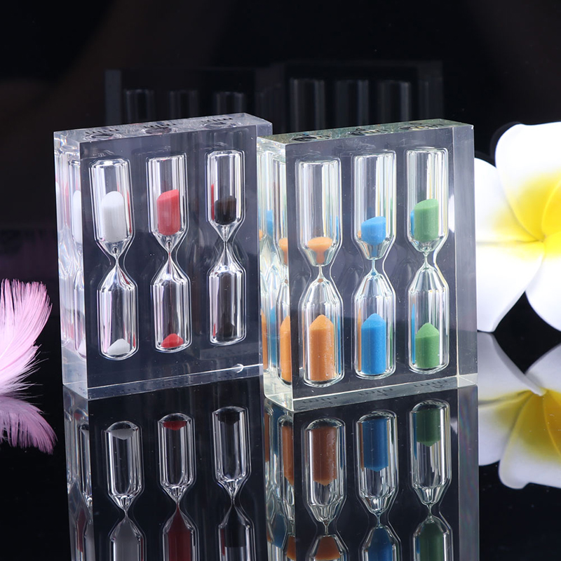 Acrylsandtimer 3/4/5min Sand Timer für Kinder bunte Sanduhr Home Decor Sandglass Geburtstag Weihnachtsgeschenk Kristall